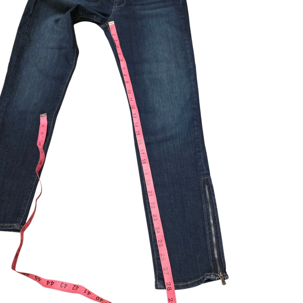 Paige Ankle Zipper Women's Blue Skinny Jeans Slim Size 31 - Picture 7 of 12